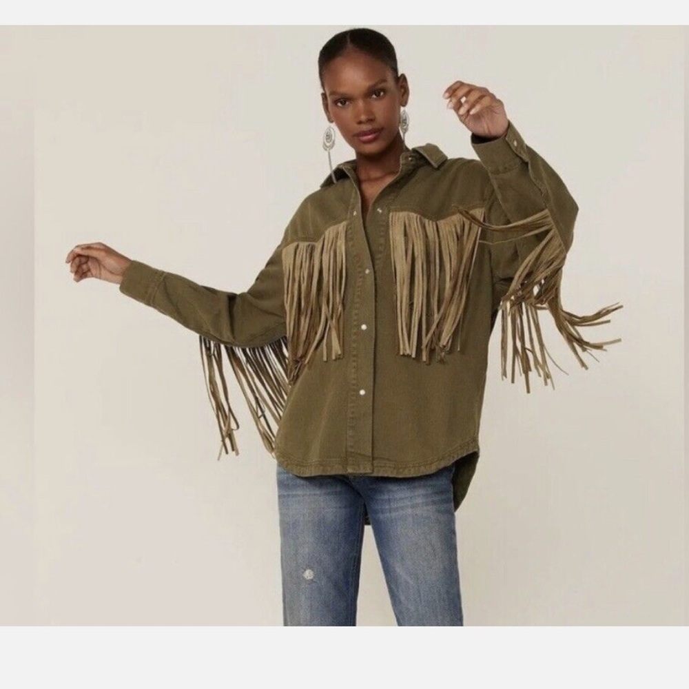 Womens fringe jacket